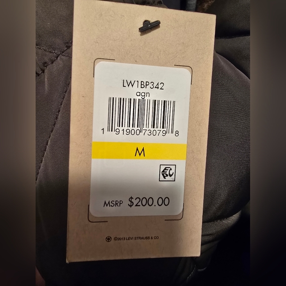 NWT Levi's Women's Sherpa Lined Long Hooded Parka Green Size M - Picture 6 of 6